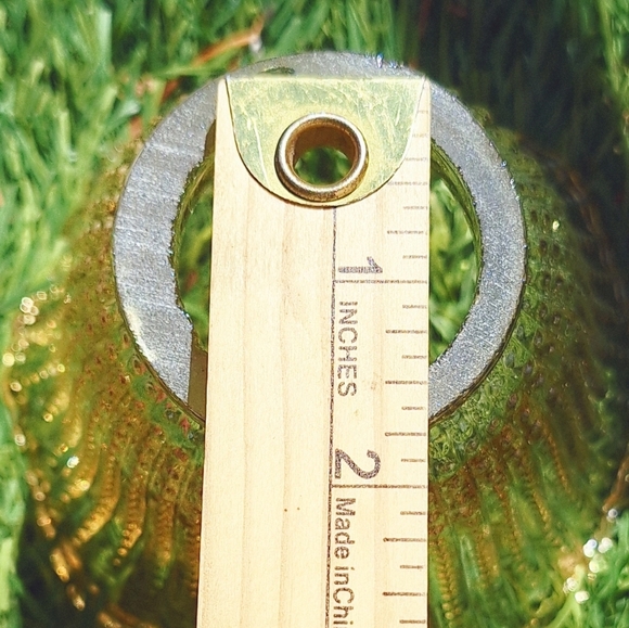 Vintage Amber/Golden Fluted Lampshade Votive Carnival/Iridescent Glass Hobnail 3 - Picture 7 of 8